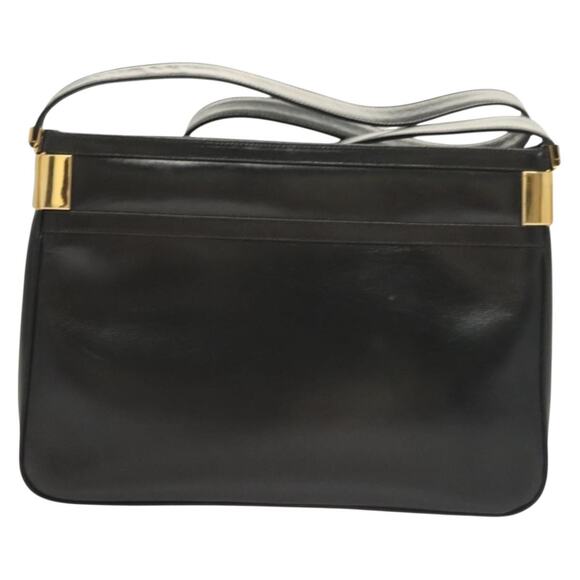 GUCCI Shoulder Bag Leather Black Gold - Picture 3 of 16